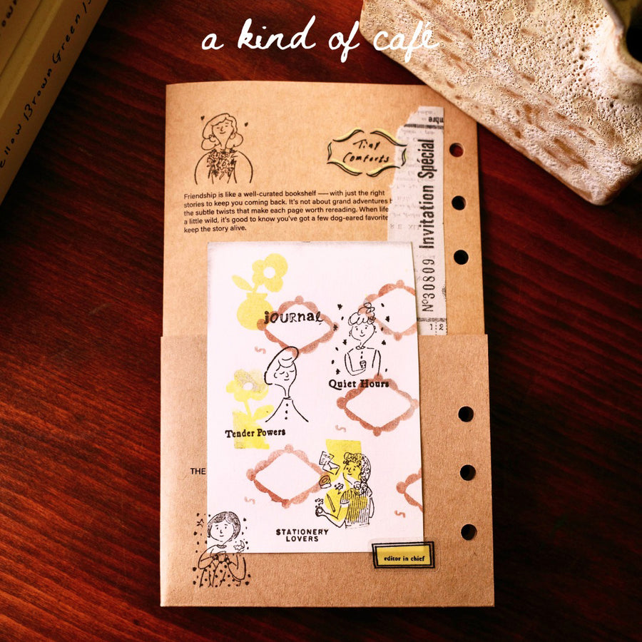 A kind of café 什物 Mademoiselles Series Wooden Stamps | Full Set 5 Designs