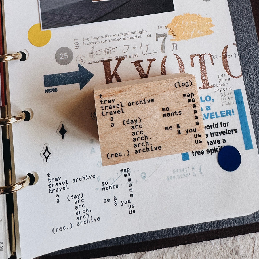 Penspapersplanner rubber Stamps - travel series