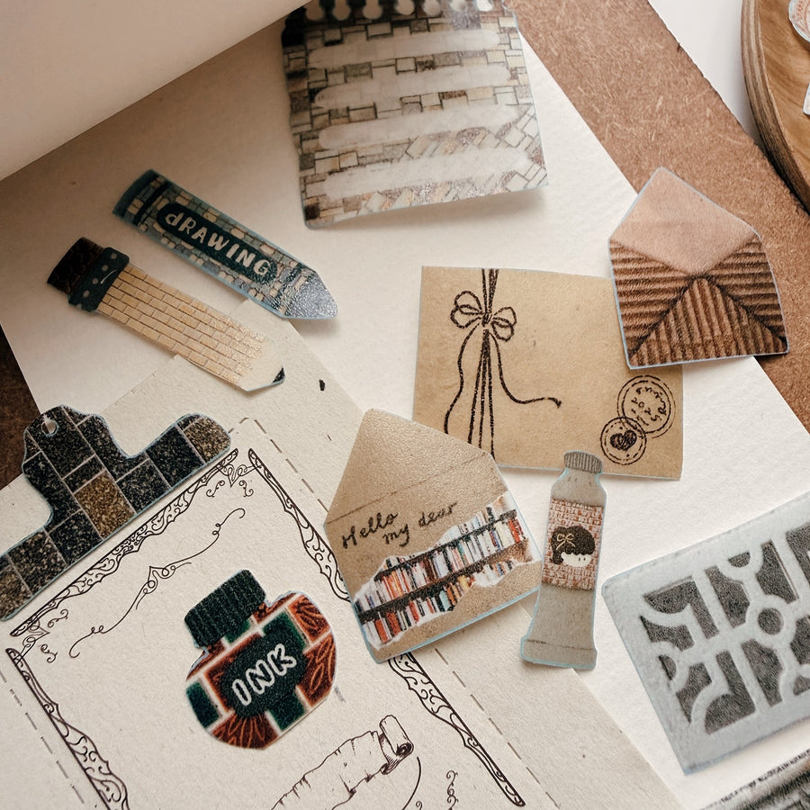 StationeryLoverMarket x fa fa Handbook Kiss-cut Washi Tape - Notes from a Walk