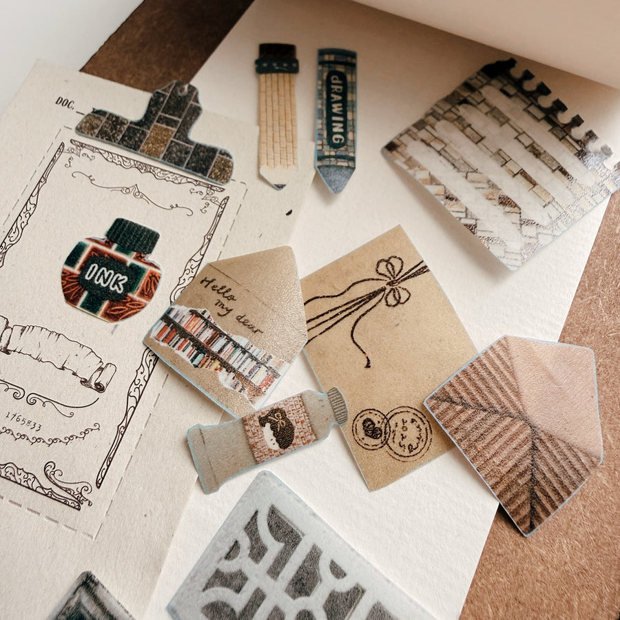 StationeryLoverMarket x fa fa Handbook Kiss-cut Washi Tape - Notes from a Walk