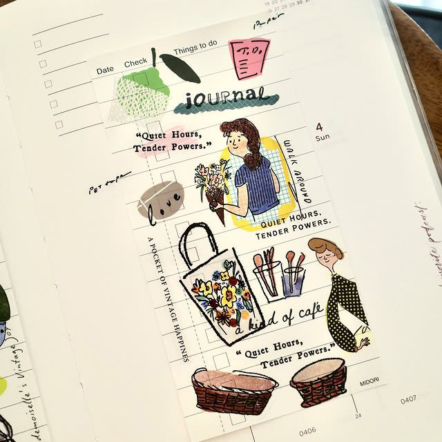 A kind of café 什物 Mademoiselle’s vintage joy Kissing-Cut PET