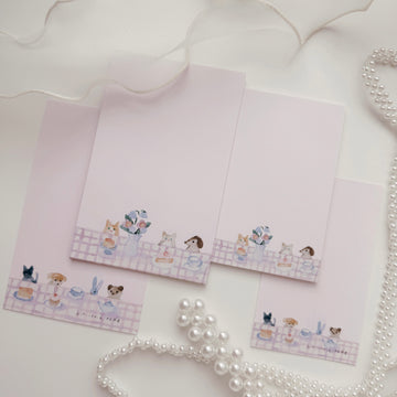 Kin.iro.hitode notepad - animal tea party