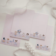 Kin.iro.hitode notepad - animal tea party