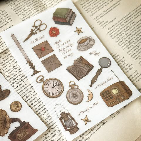 Shō Littlehappiness Vintage Objects Transfer Sticker set