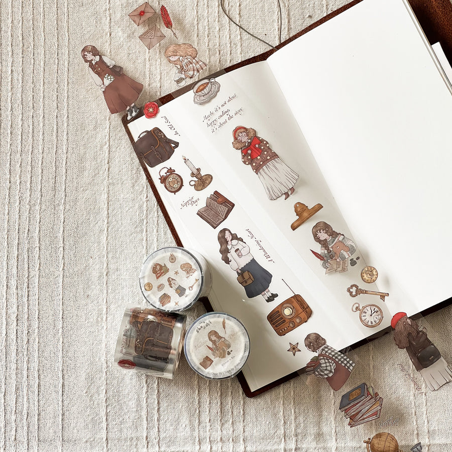 Shō Littlehappiness Kiss Cut PET Tape - A Vintage Dream