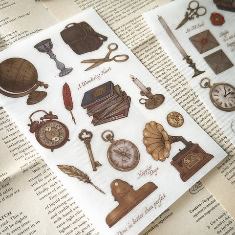 Shō Littlehappiness Vintage Objects Transfer Sticker set
