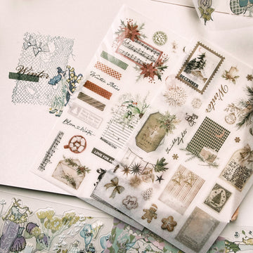 Journal Pages Cozy Christmas print on sticker