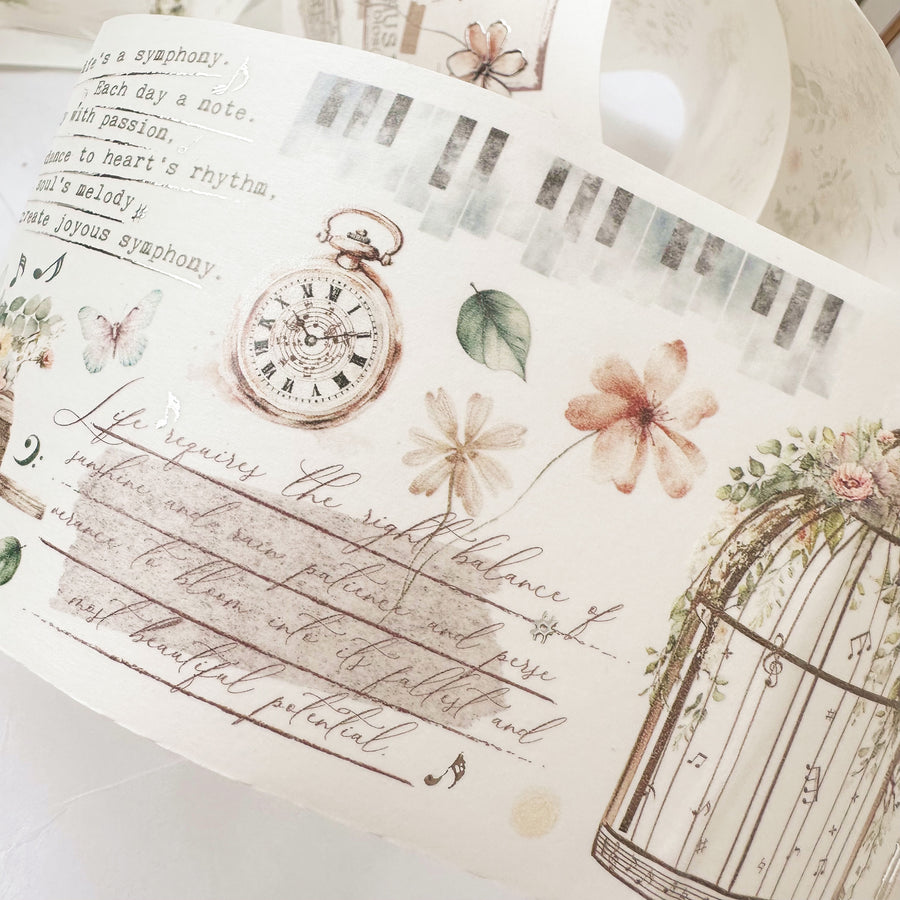 Journal Pages pet tape/ washi tape - rhythm of life