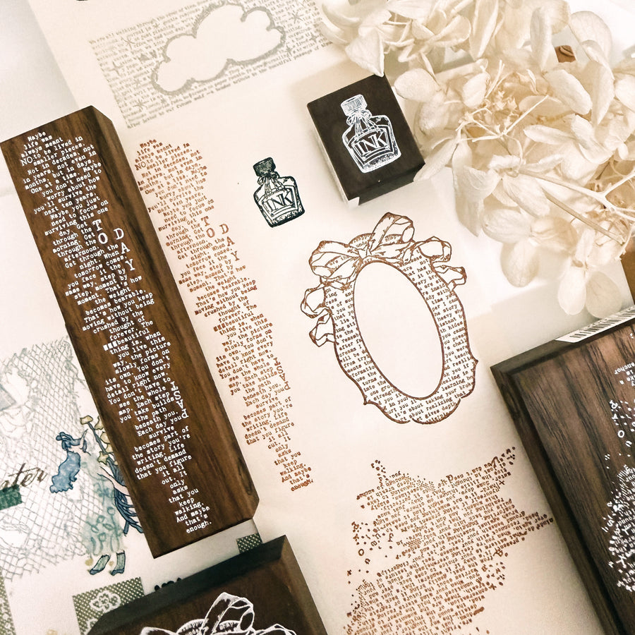 Journal pages rubber stamps - whispered layer
