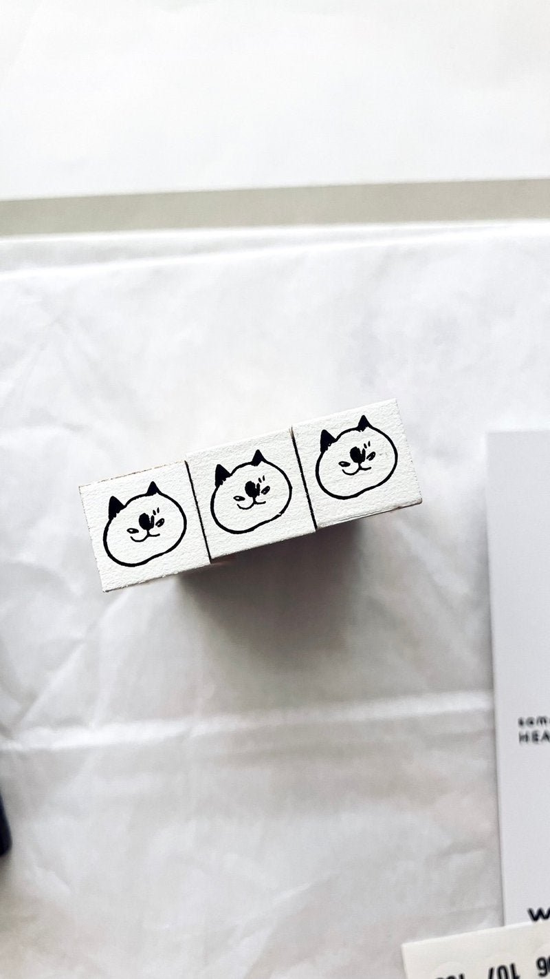 somesortoffern NEKO NEKO! Little black cat rubber stamps（long handle)