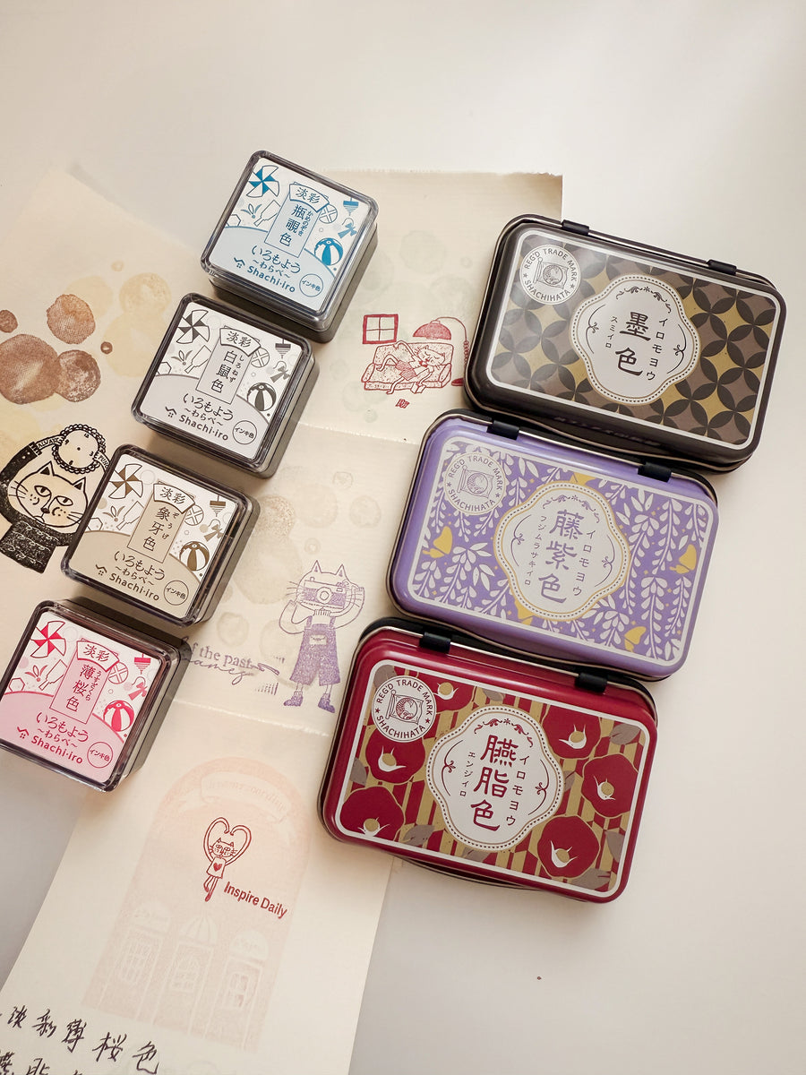 Shachihata IROMOYOU TANSAI WARABE Mini Stamp Pad Extra Pale