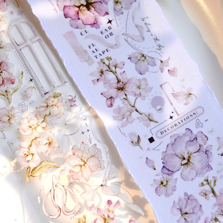 Freckles Tea Vol. 4 floating dream florist washi tape & pet tape