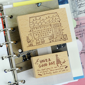 Kurukynki ”DAY TO DAY“ rubber stamps - Good Day & Café Cal