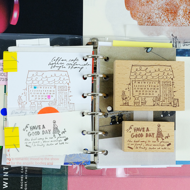 Kurukynki ”DAY TO DAY“ rubber stamps - Good Day & Café Cal