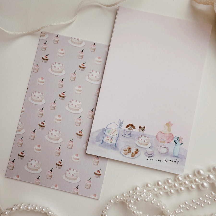 Kin.iro.hitode notepad - Tea Party and Little Guests