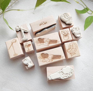 Shō Littlehappiness homebody rubber stamps