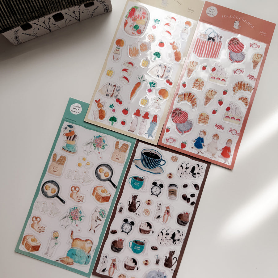 Furukawashiko Tocorocomugi clear sticker sheet - morning