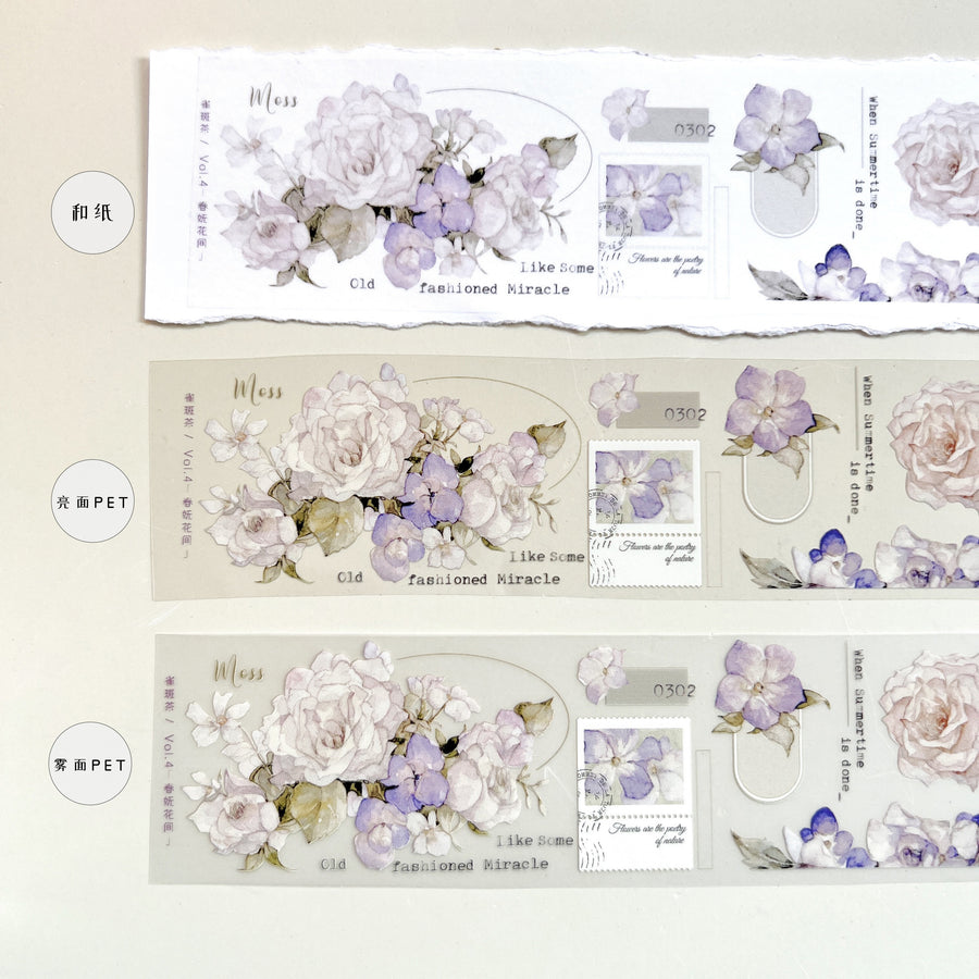 Freckles Tea Vol. 4 spring flower washi tape & pet tape