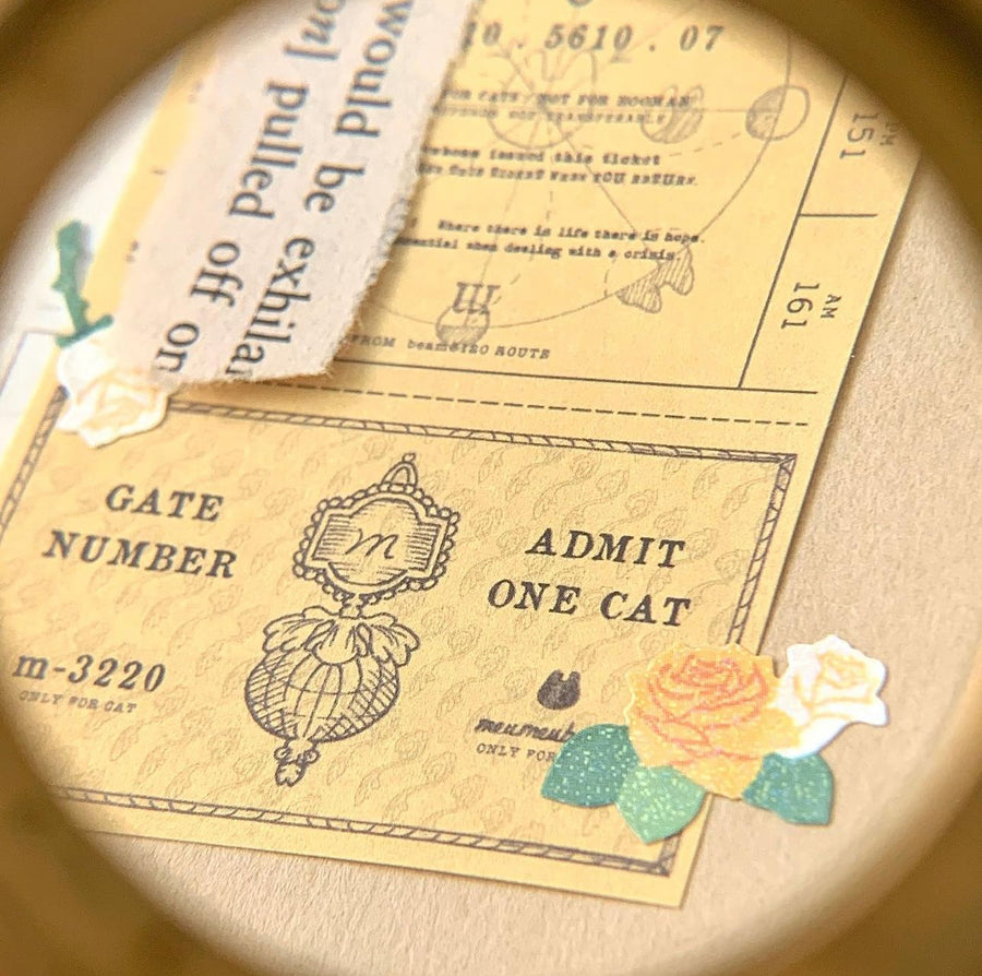 mewmewbeam vintage ticket memopad - color