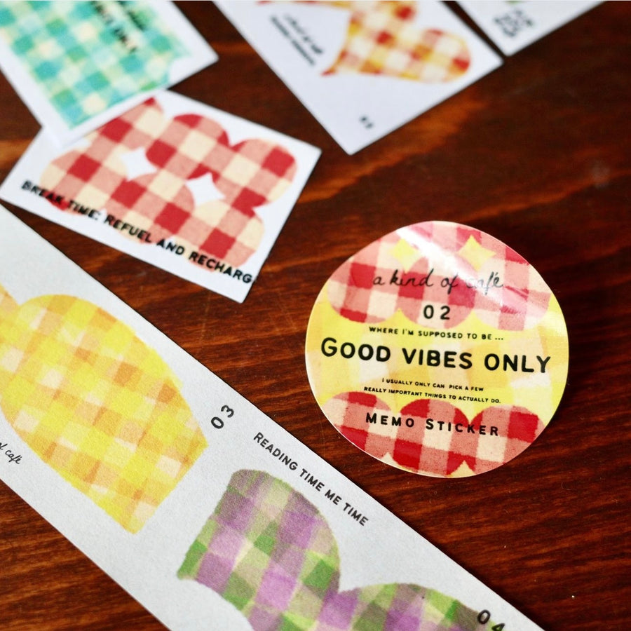 A kind of café 什物 Good vibes only memo sticker roll