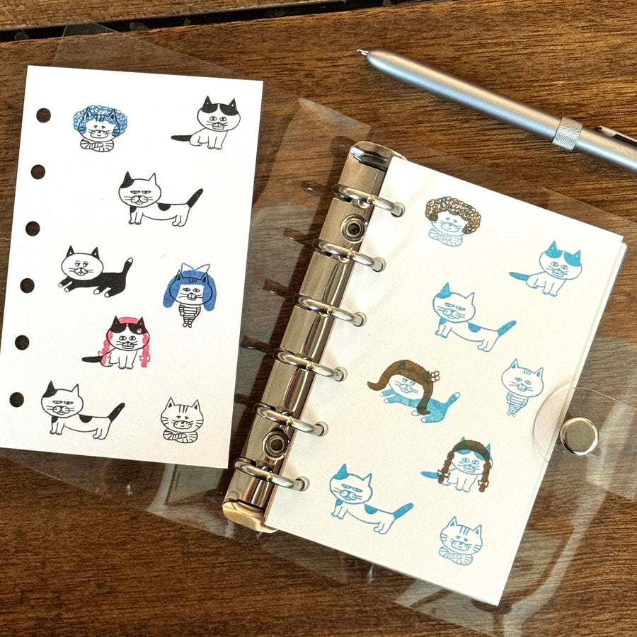 Mizushima x Keiko Shibata JIZAI Clear Stamp box set - Katsura Cat