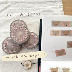 Ranmyu washi tape - Kuma San Pattern