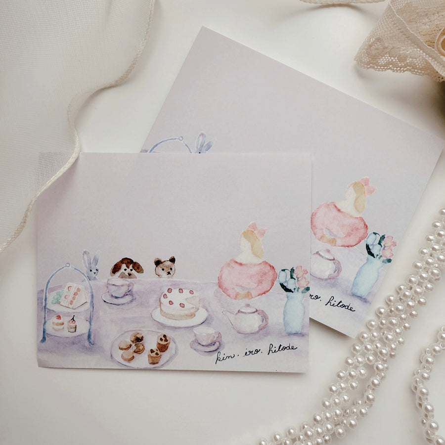 Kin.iro.hitode notepad - Tea Party and Little Guests