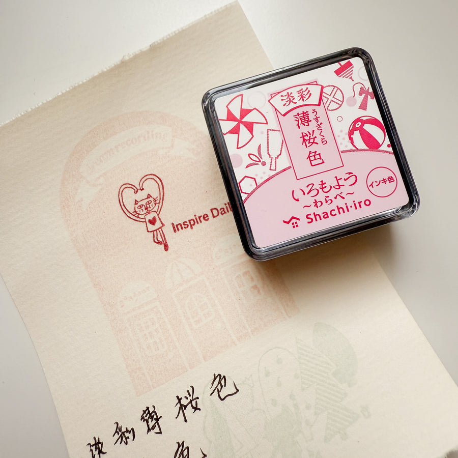 Shachihata IROMOYOU TANSAI WARABE Mini Stamp Pad Extra Pale