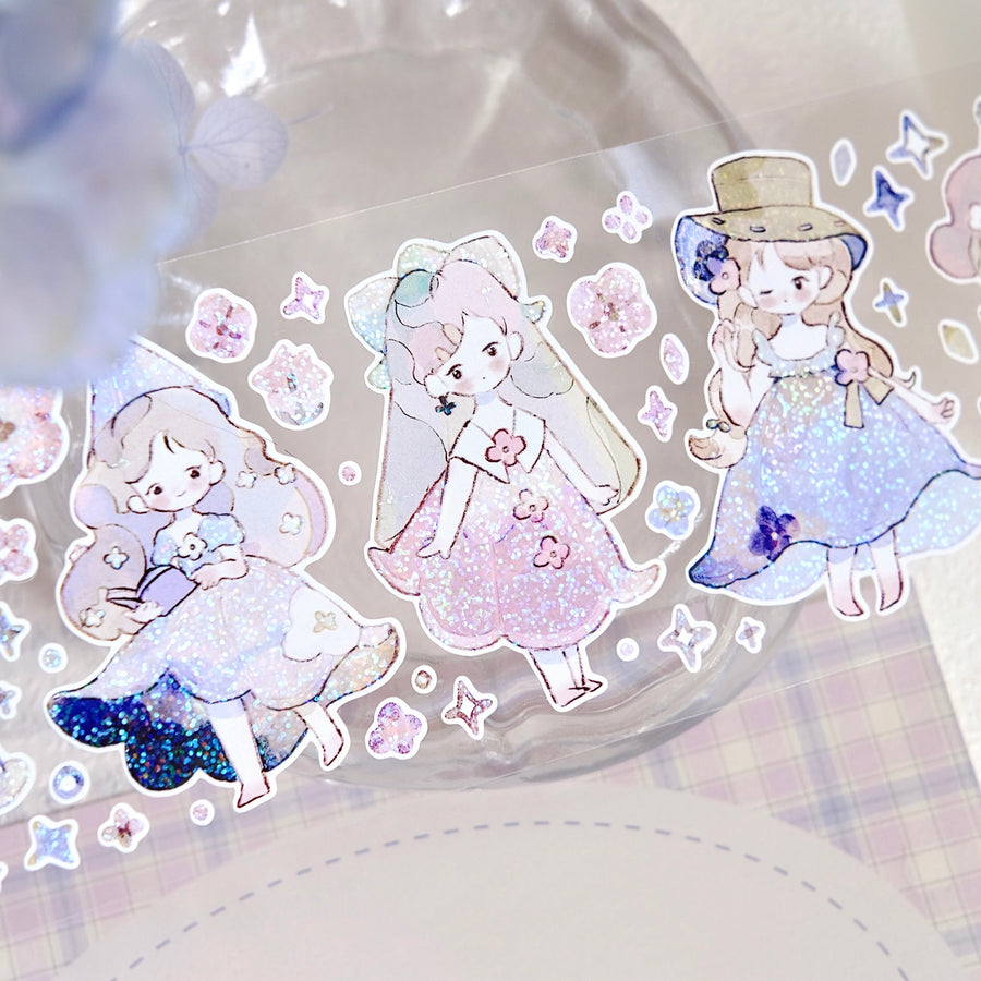 Freckles Tea Vol. 4 little flower fairy galaxy foil sticker roll