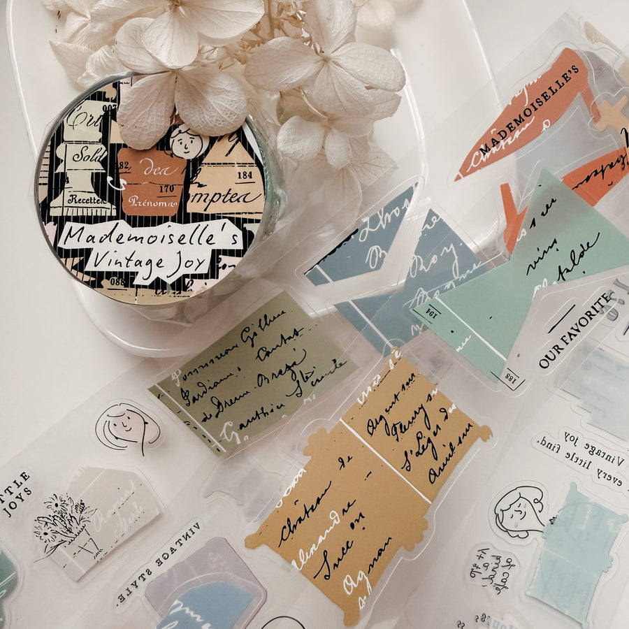 A kind of café 什物 Mademoiselle’s vintage joy Kissing-Cut PET