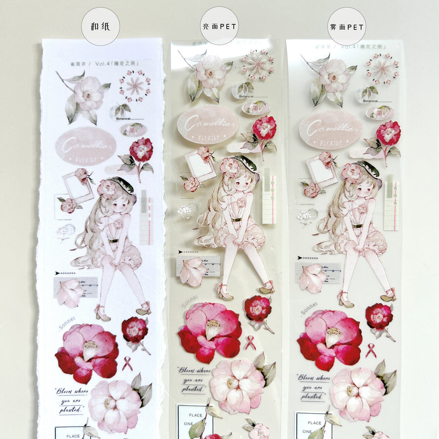 Freckles Tea Vol. 4 vivi’s Flower washi tape & pet tape