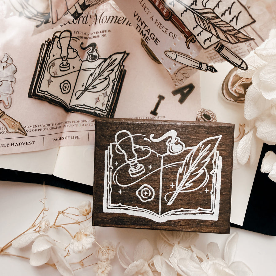 Stationerylovermarket x Whimsery Rubber Stamp - The Writer’s Spell (Limited Edition)