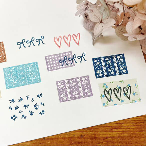 63penhouse x hairmo ~ flower field rubber stamps