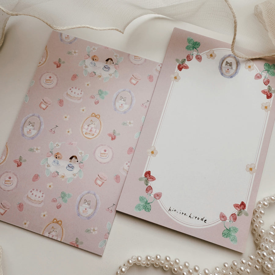 Kin.iro.hitode notepad - Strawberry