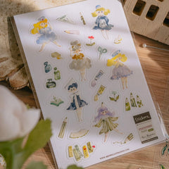 Meow Illustration pet sticker - stationery fairy 1