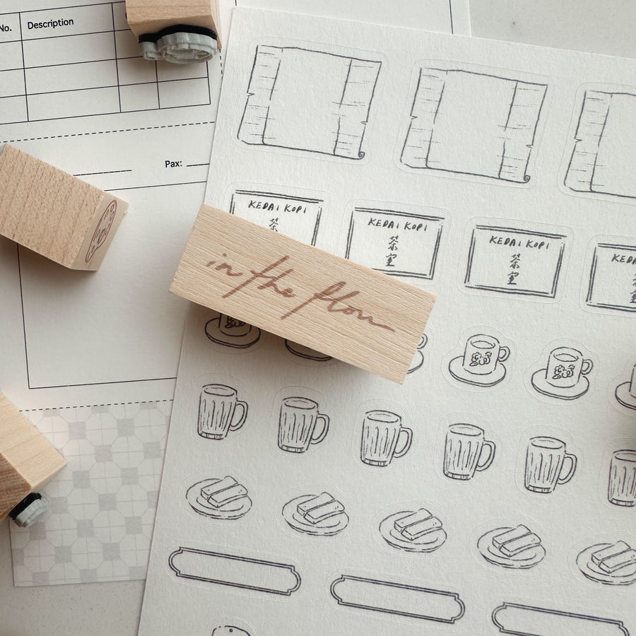 wenyea's illustration wordings rubber stamps