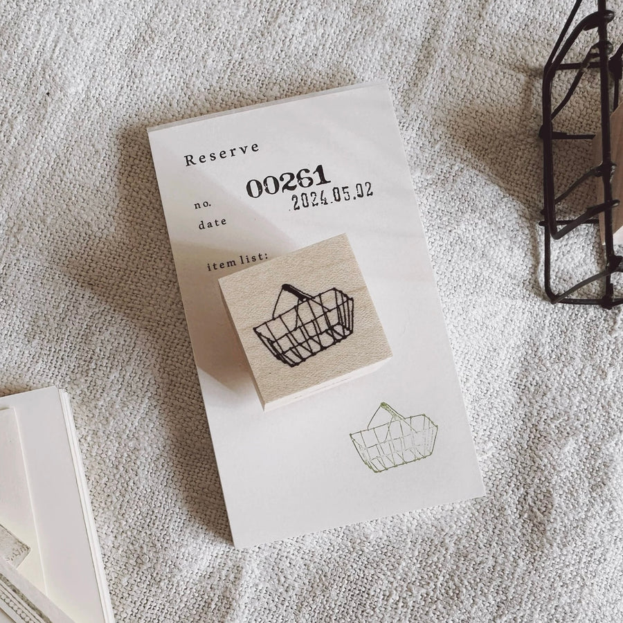 Penny.FEI Basket serise rubber stamp set ( set of 3 )