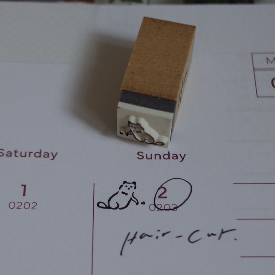 Mr Eggplants rubber stamp - Her kitty