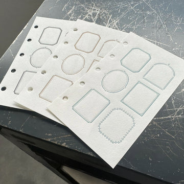 Oeda letterpress - M5 LETTERPRESS REFILL 6 frames card【Black/Bronze/Pale blue】