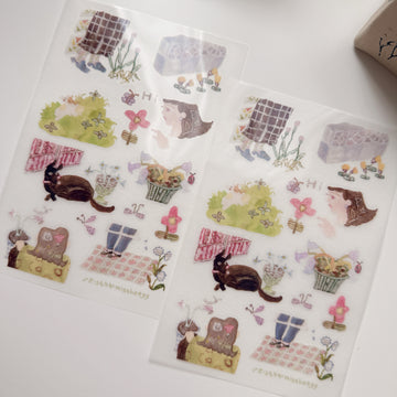 Misshoegg The Garden in the Corner print on stickers (2/sheet)
