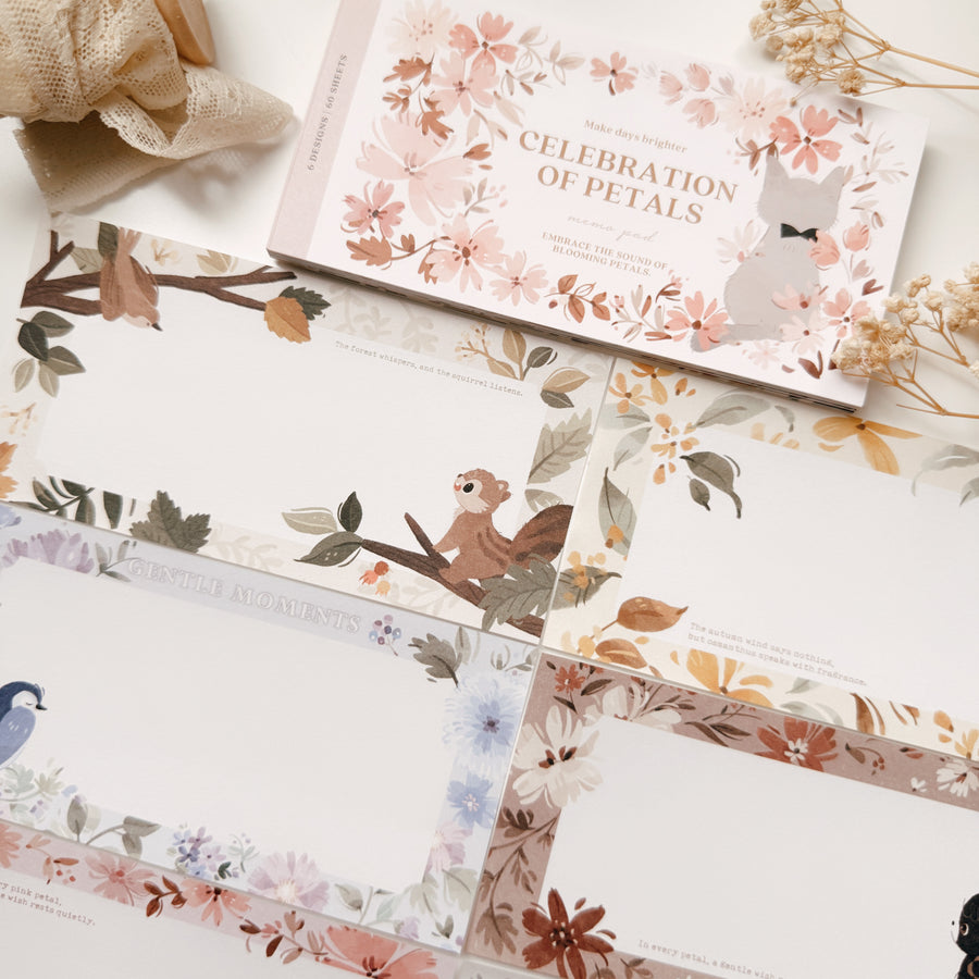 Wwiinngg notepad - celebration of petals - 02