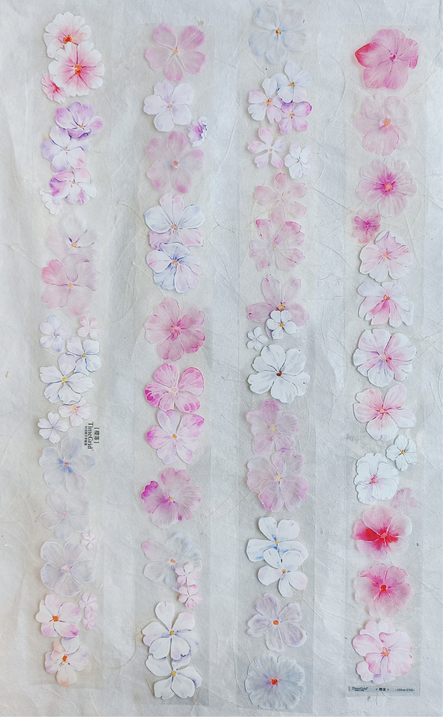 T.G “Floral Cascade” crystal/ shell shine pet tape