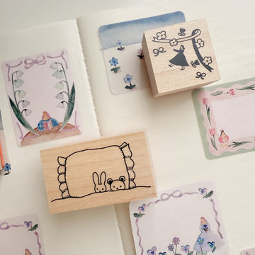 Kin.iro.hitode rubber stamp - girls decoration corner