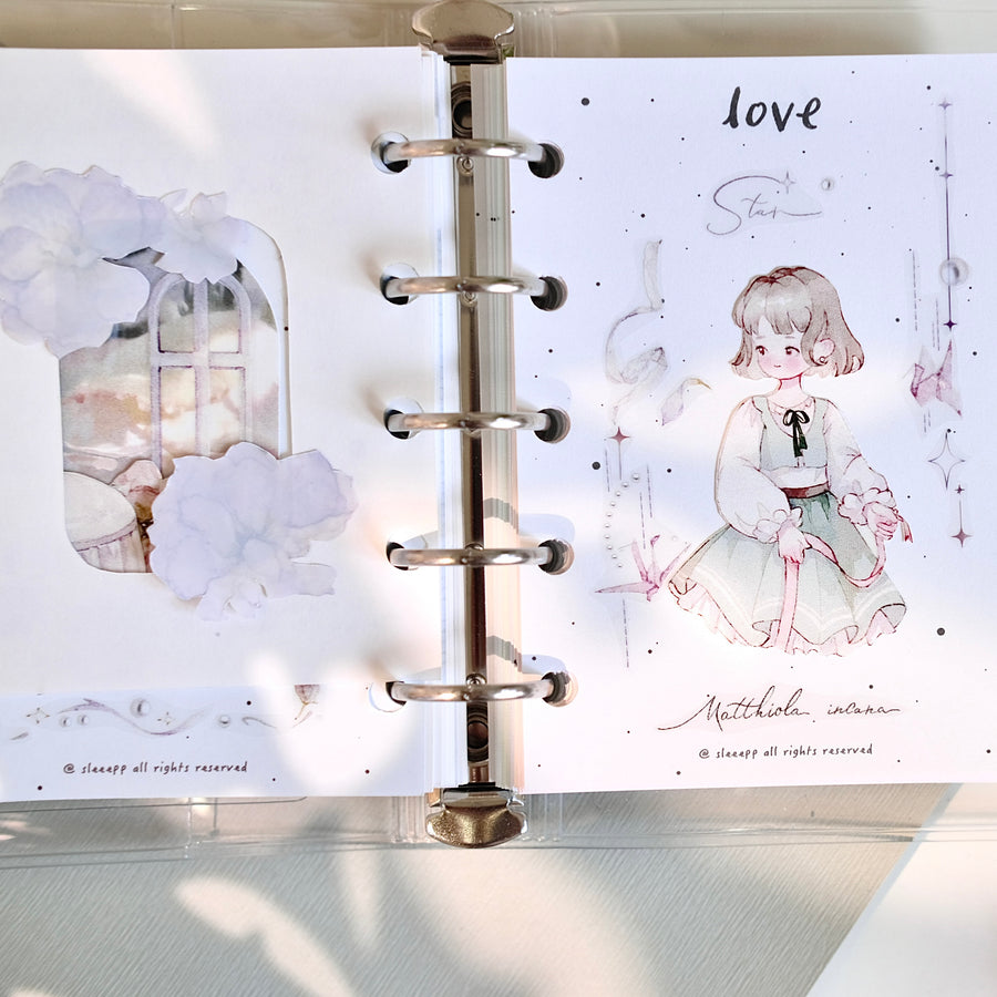 Freckles Tea Vol. 4 little flower fairy galaxy foil sticker roll