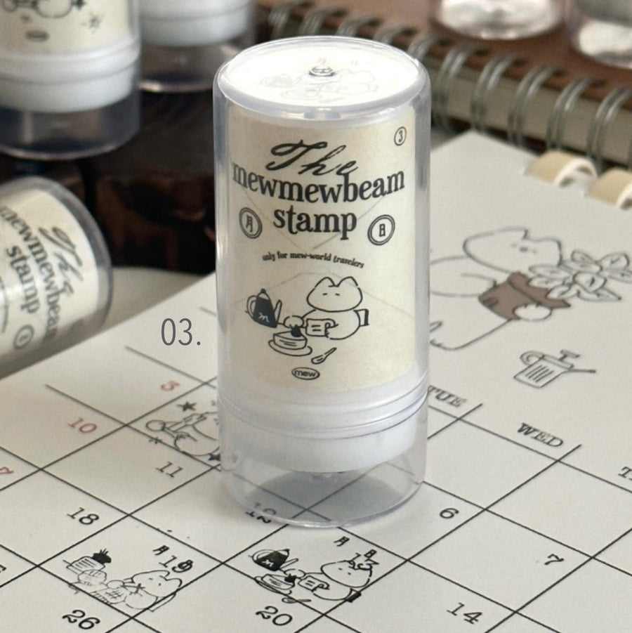 mewmewbeam vintage selfinking stamp