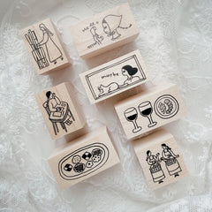 Necktie rubber Stamps - Little Everyday Scenes