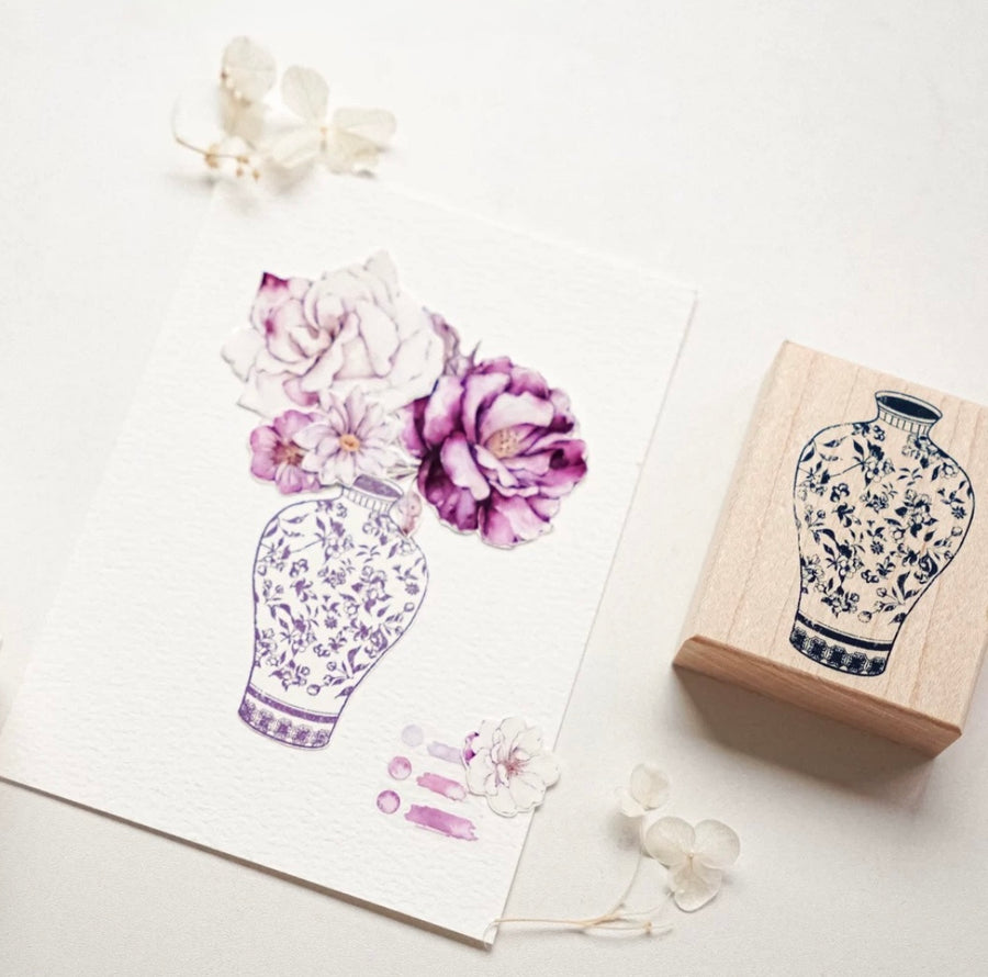 Jennyuanzi National Style Blue and White Series rubber stamps