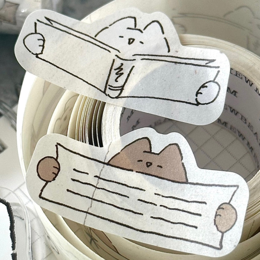 mewmewbeam kiss cut roll tape - write a letter & postman