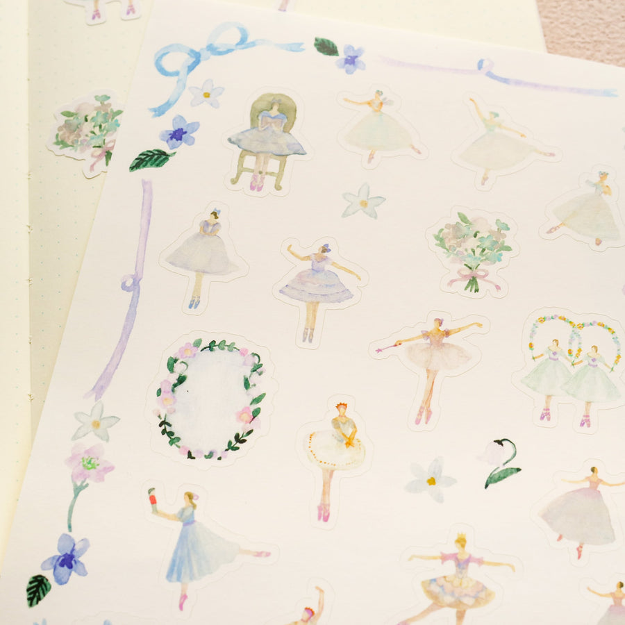 Kin.iro.hitode Ballerina sticker sheet(B5 size)