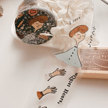 A kind of café 什物 Mademoiselle Kissing-Cut PET